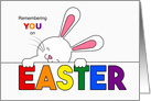 Cute Easter Bunny LGBT Rainbow Theme card