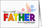 Father’s Day LGBT Rainbow Theme card