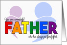 Father’s Day from Daughter LGBT Rainbow Theme card