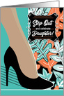 for Adult Daughter’s Birthday Asian Woman’s Leg with Tropical Leaves card