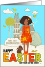 for Young Goddaughter on Easter Latin American Girl with Bunny card
