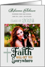 Graduation Announcement Religious Christian Theme Green 2024 card
