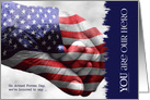 Armed Forces Day YOU are OUR Hero American Flag card