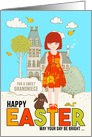 for Young Grandniece on Easter Redhead with Freckles card