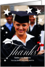 Graduation Thank You with Stars and Grad’s Vertical Photo card