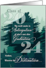 Godson Graduation Class of 2024 Mountain Theme Congratulations card