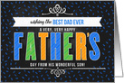 from Son for Dad on Father’s Day in Blue Typography card