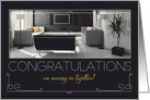 Congratulations on Moving in Together Modern Interior Charcoal card