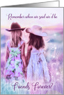 Friends Forever Two Little Cowgirls in Lavender card