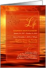 Celebration of Life Invitation Sunset Ocean Horizon Blank Custom card