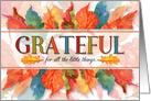 from All of Us Grateful Thanksgiving Watercolor Leaves Business card