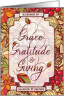 for Grandson & Partner Thanksgiving Blessings of Grace card
