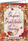 for Nephew & Wife Thanksgiving Blessings of Grace card