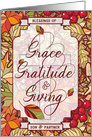for Son and his Partner Thanksgiving Blessings of Grace card