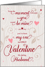 for Husband Valentine’s Day Romantic and Tender Botanical Hearts card