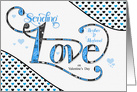 for Brother and Husband Love on Valentine’s Day Blue and Black card