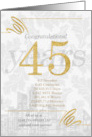 45 Years in Business Gold and Silver Custom NO REAL GLITTER card