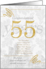 55 Years in Business Gold and Silver Custom NO REAL GLITTER card