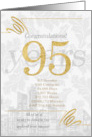 95 Years in Business Gold and Silver Custom NO REAL GLITTER card