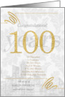 100 Years in Business Gold and Silver Custom NO REAL GLITTER card