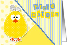 German Easter Chick in Blue and Yellow for Children Blank card