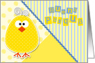 Italian Easter Chick in Blue and Yellow for Children Blank card