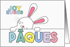 FRENCH Easter Bunny Pastel Hues card