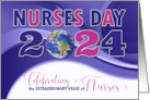 Nurses Day 2024 Purple and Pink World Celebration card