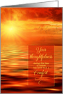 Sympathy Thank You Sunset Ocean View card