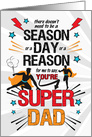 for a Super Dad on Father’s Day Comic Book Theme card