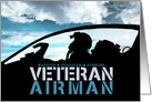 Airman Veterans Day Jet Fighter Pilot card