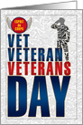 Esprit de Corps Veterans Day Blue and Red Salute card
