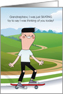 for Grandnephew Teen or Tween Thinking of You Skateboard Theme card