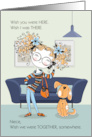 for Niece Teen or Tween Missing You Cute Girl and Dog card