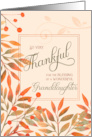 Thankful for a Wonderful Granddaughter Autumn Harvest Leaves card