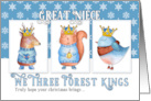 for Great Niece Christmas Three Forest Kings Cute Animals card