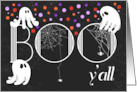 BOO Y’all Cute Ghosts Polka Dots and Spiders for Halloween card