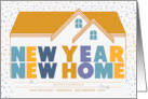 New Year New Home Announcement Colorful Holiday Custom card