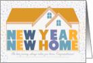 New Year New Home Congratulations Pastel Hues card