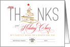 Business Logo Thanks and Holiday Cheer Custom Name card