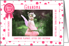 Birthday for the World’s Best Grandma Pink Polka Dots Photo card