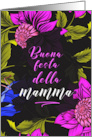 Italian Mother’s Day Bold Botanical Blooms on Black card