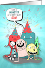 Young Son Birthday Monsters Cartoon Style card