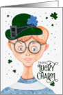 For Boys St. Patrick’s Day Cute Irish Lad with Red Hair card