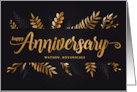 Professional Business Anniversary Elegant Botanical with Name card