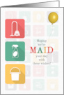 for the Maid Birthday Wishes Cleaning Products card