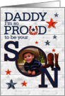 for Daddy’s Birthday from Son Cowboy Theme with Photo card