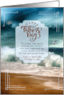 Like a Father on Father’s Day Sentimental Crashing Waves card
