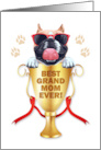 from Granddog for Best GRANDMOM Ever Bulldog Grandparents Day card
