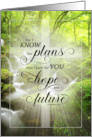 Christian Encouragement Woodland River Scripture Jeremiah 29 card